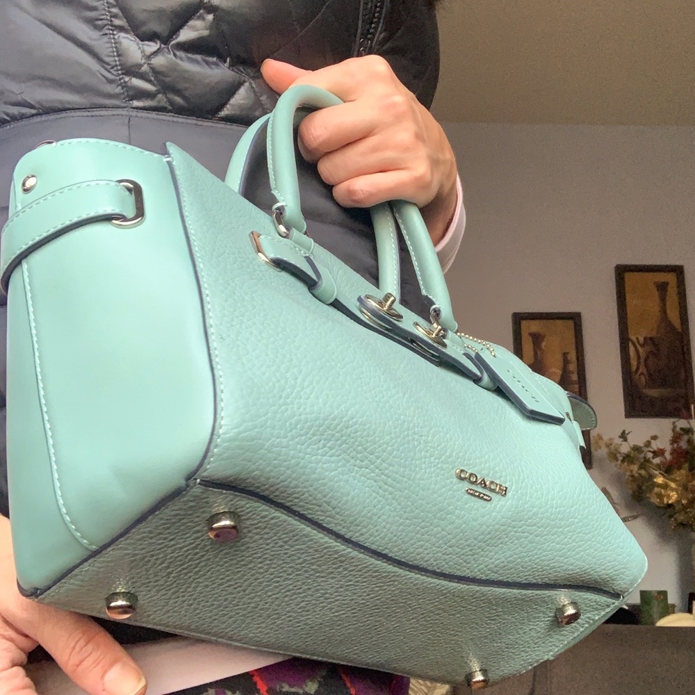 SOLD⛔️Authentic Coach pebbled leather Crosby/Satchel 🌿 - Picture 7 of 9